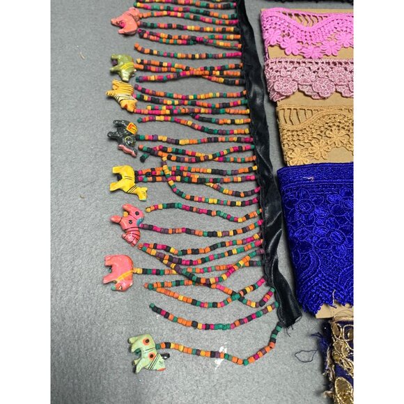 24 yds 15" Assorted Lace & Trim Fabric Bundle - Various Colors & Patterns - Picture 5 of 16